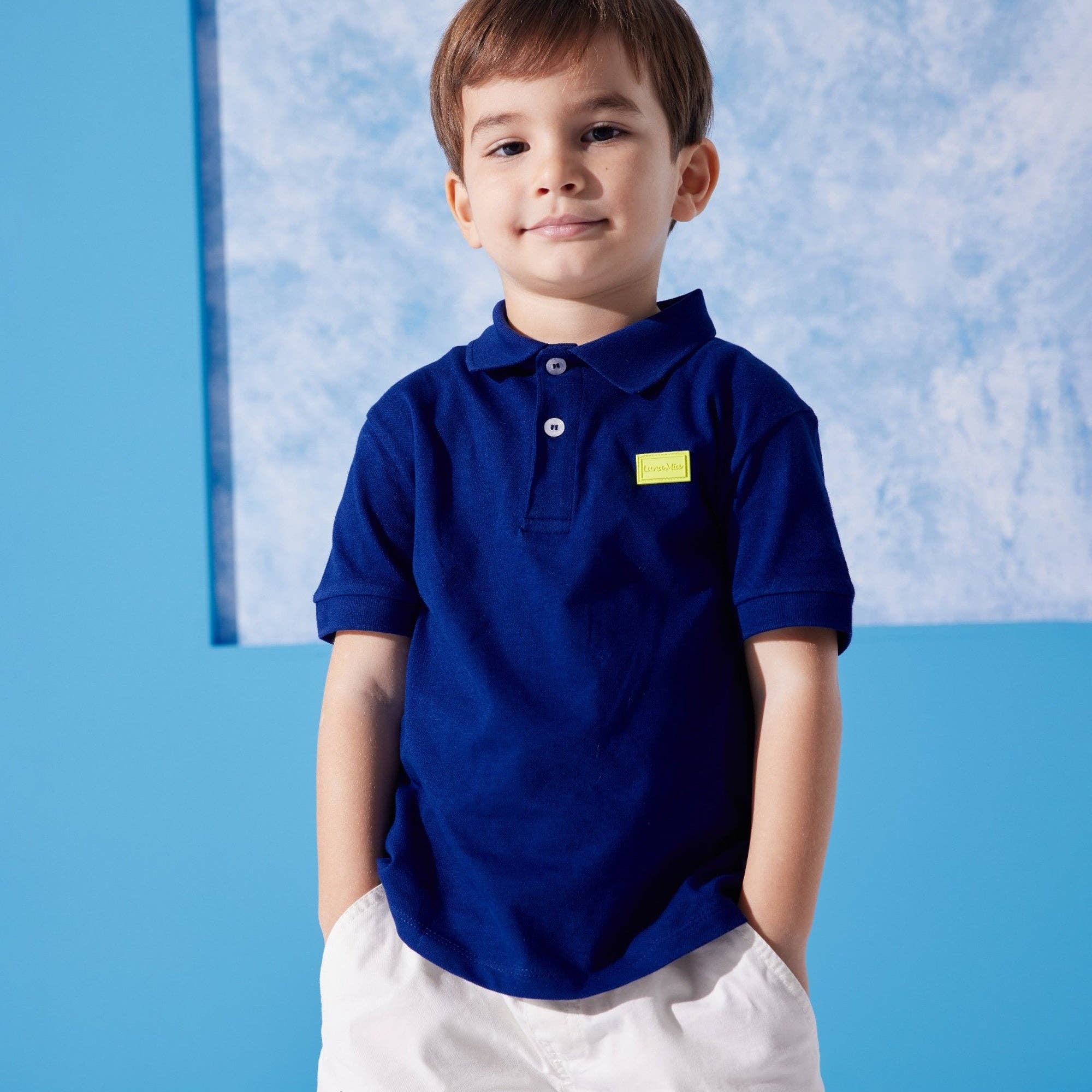 Luna Mia - Wholesale T-Shirt - Kids - Marco Boys Cotton Polo T Shirt – Blue1