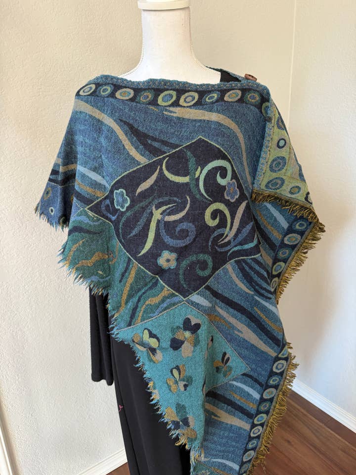 509 Geometrisk Frynse Vendbar sjal for engroshandel hos In Style Scarves