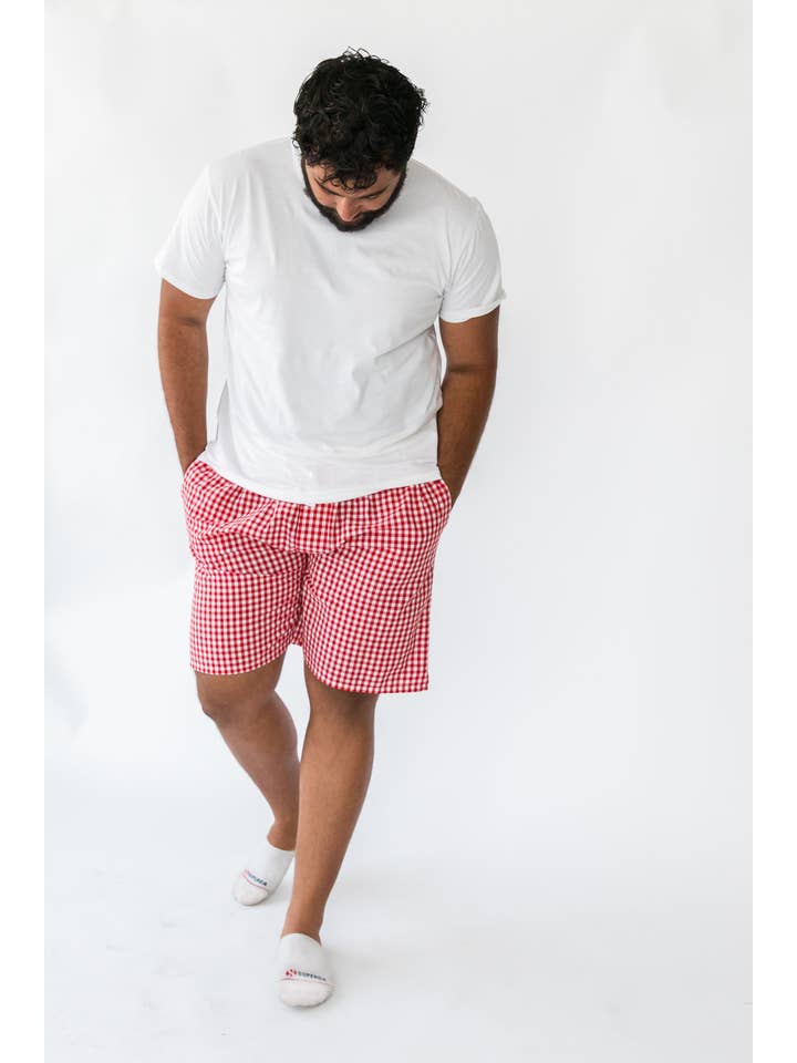 Alto Modas - Wholesale Shorts - Men's - Daniel Red Gingham Men’s Shorts