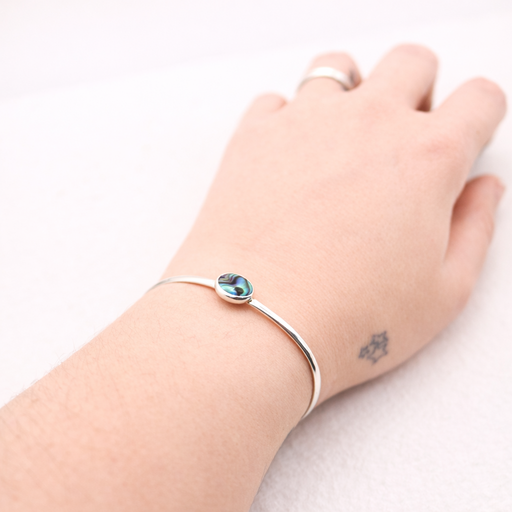 Esme - Wholesale Cuff Bracelet - Abalone Shell Bracelet | Sterling Silver | Ocean Jewelry2