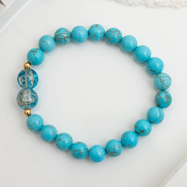 Turquoise Howlite bracelet for wholesale by Bijoux Lyne Meikle