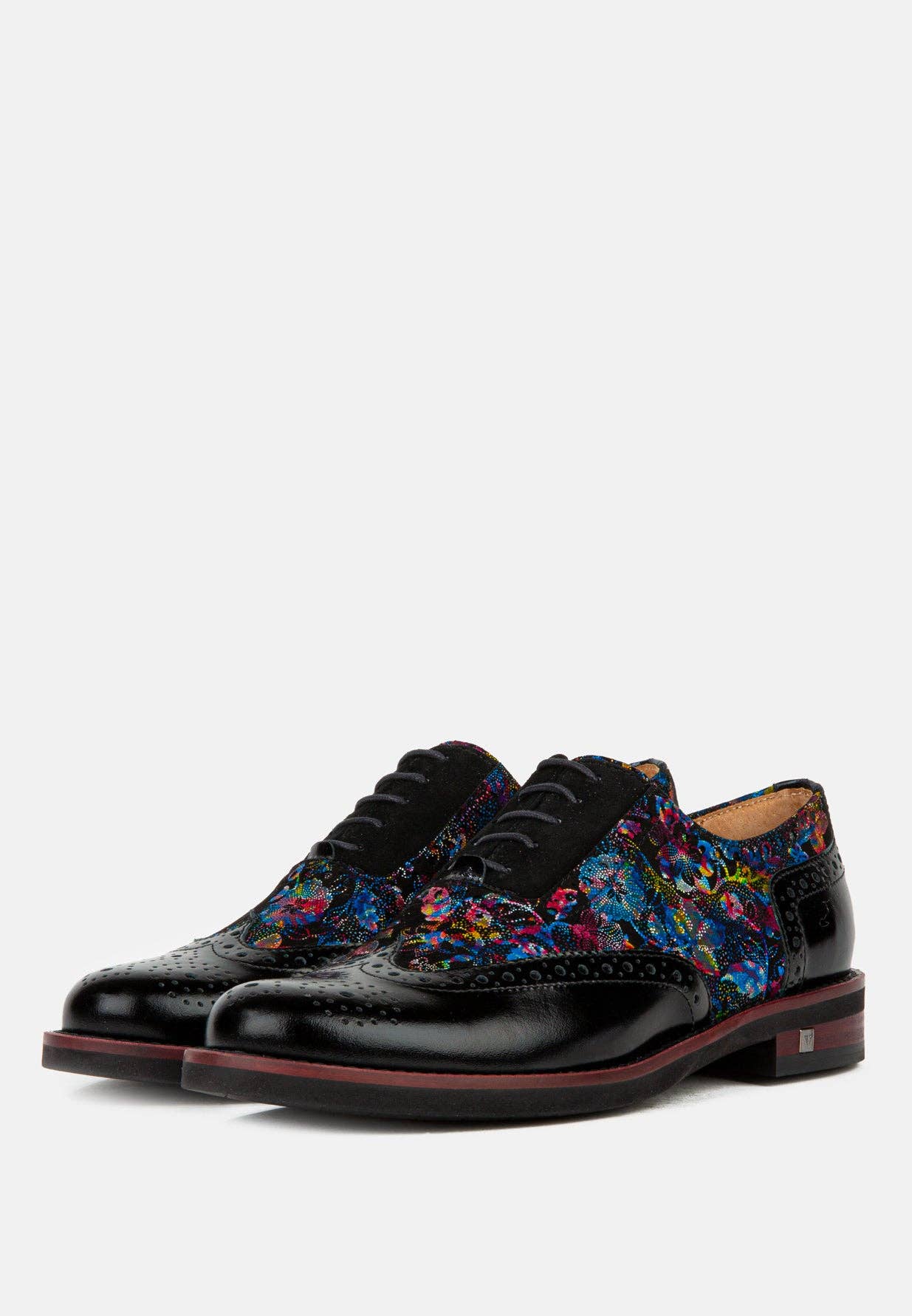 Embassy London – wholesale Brogue shoes – Women's – Vivienne - Black Flower13