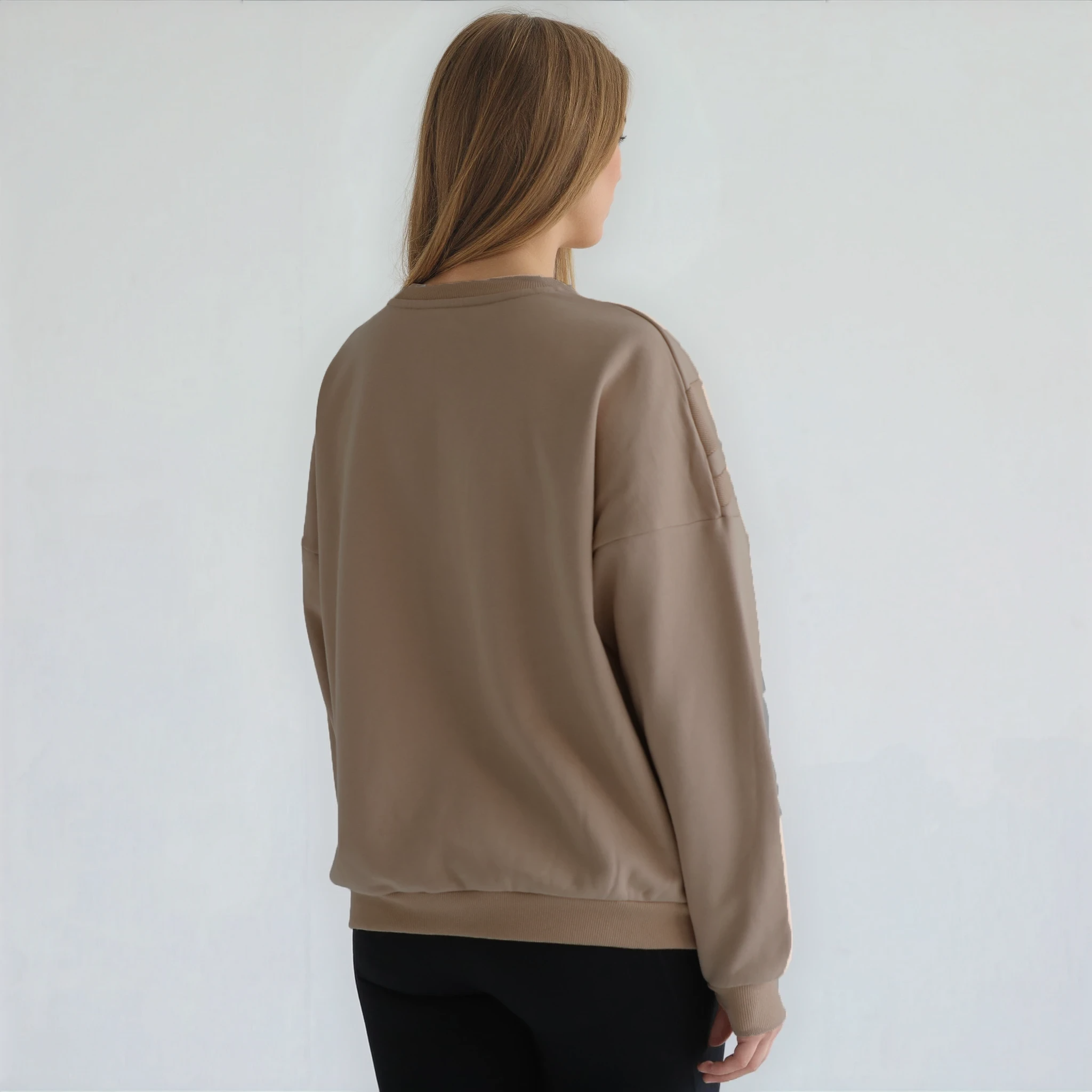 Stone Isabella Organic Oversized Nursing & Pregnancy Sweatshirt (Stone) for wholesale on Faire1