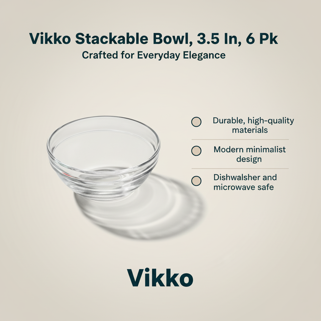 Kadra Kitchenware - Wholesale Bowl - Vikko Stackable Bowl, 3.5 In, 6 Pk3