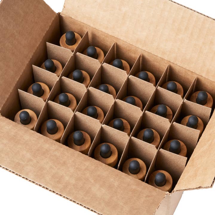 Focus Nutrition - Wholesale Travel Container - 24 Pack Black Coated Boston Round Glass Bottles8