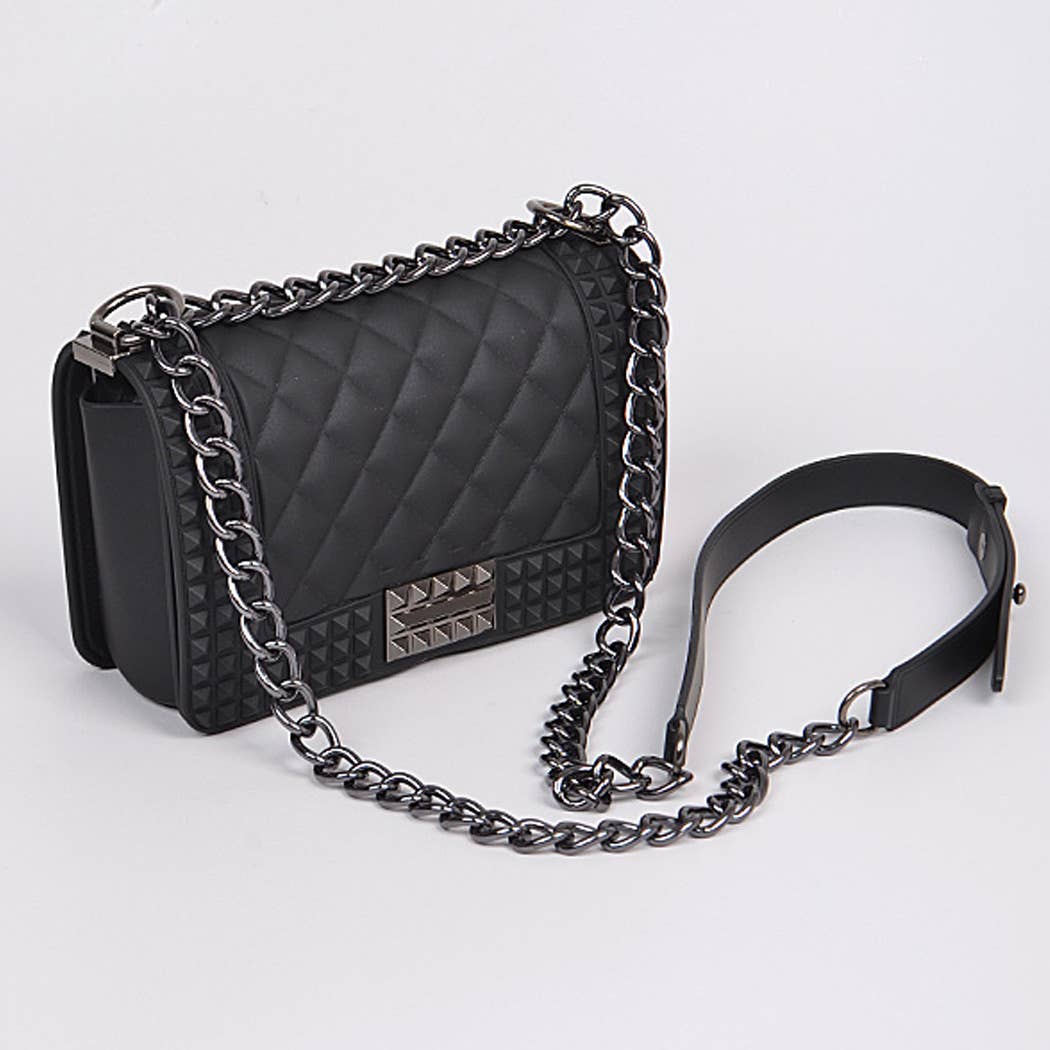 3AM BY H&D ACCESSORIES - Wholesale Crossbody Bag - Women's - Studded Monotone Clutch2