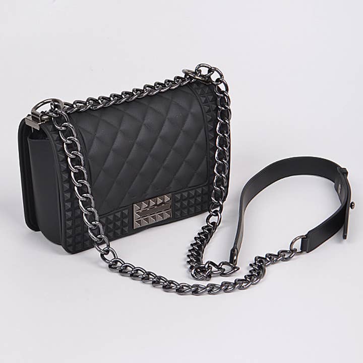 3AM BY H&D ACCESSORIES - Wholesale Crossbody Bag - Women's - Studded Monotone Clutch2