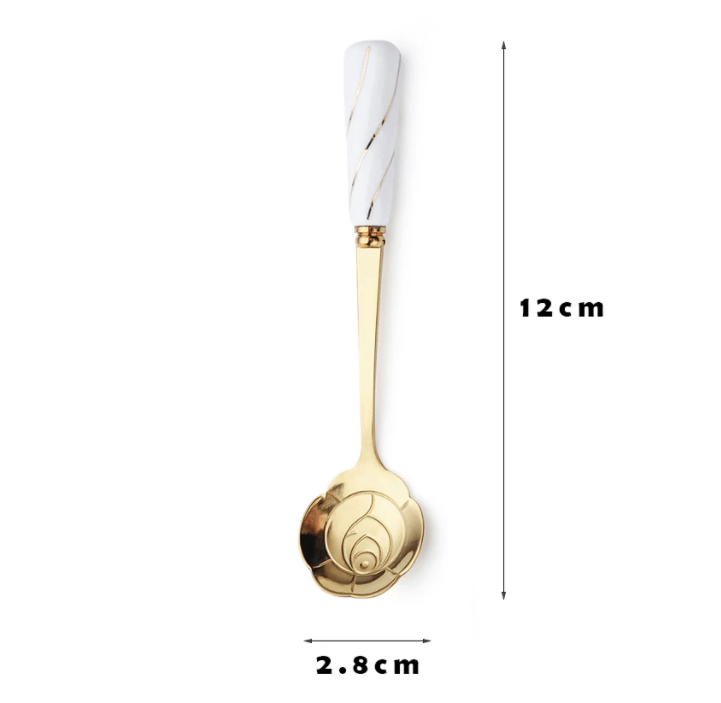 Homerely (We Cover All Import Duties) - Wholesale Table Spoon (Cutlery) - Ceramic Handle Stainless Steel Dessert Spoon7