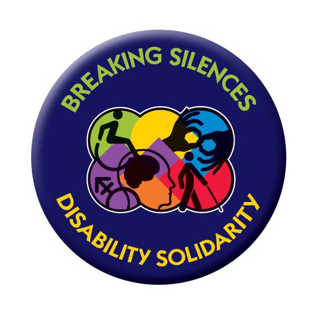 Button - Breaking Silences - Disability Solidarity for wholesale by Syracuse Cultural Workers