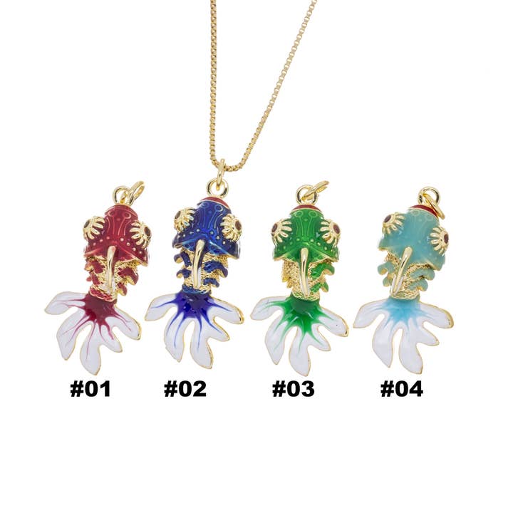 Jewel Pledge - Vendita all'ingrosso Ciondolo/pendente - Ciondolo Pesce Rosso, Ciondolo Vita Marina, Ciondolo Pesce Esotico CPG23761