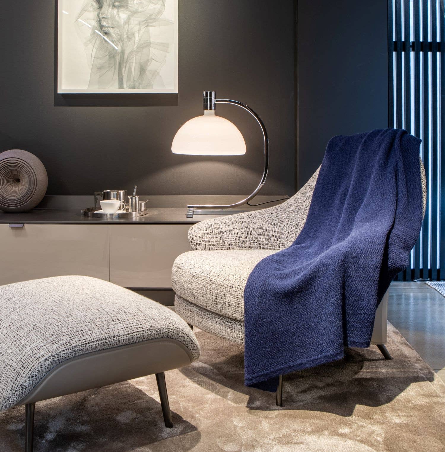 tuwi - Vente Plaids - Couvre-lit en tricot Wave bleu marine11