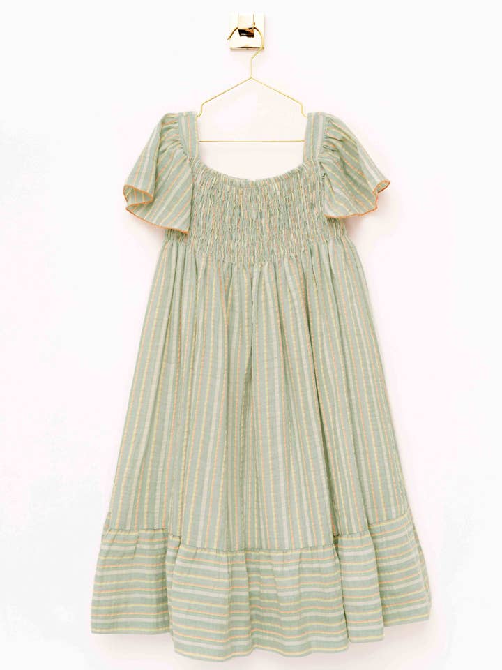 ABITO A RIGHE COLOR ACQUAMARINA per la vendita all'ingrosso da parte di Lunares en Mayo