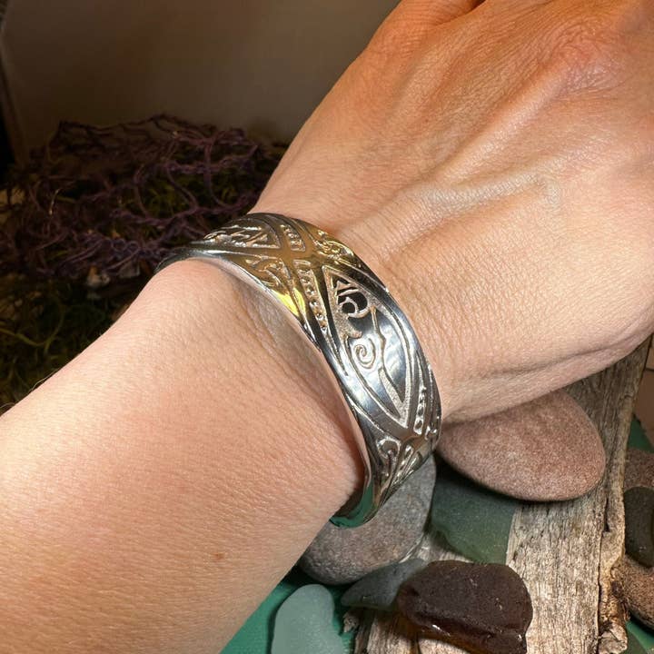 Celtic Crystal Designs Jewelry & Gifts - Wholesale Cuff Bracelet - Orna Celtic Forest Cuff Bracelet3