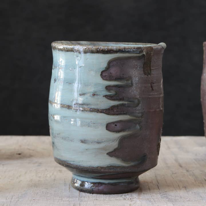 Matt Fishman Pottery - Wholesale Coffee Mug - Wild Clay Drippy Soda Fired Cups 1