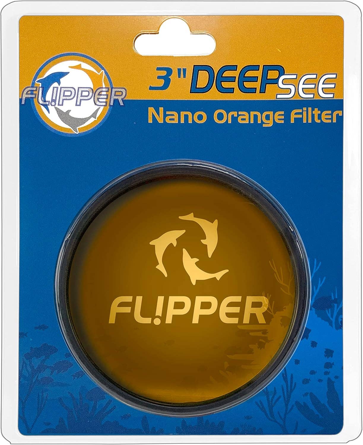 Flipper Aquarium Products - Wholesale Pet Toy - Cat/Dog - Flipper DeepSee Magnetically Mounted Magnified Aquarium Viewer Nano 3" (76mm) Orange Filter Lens6
