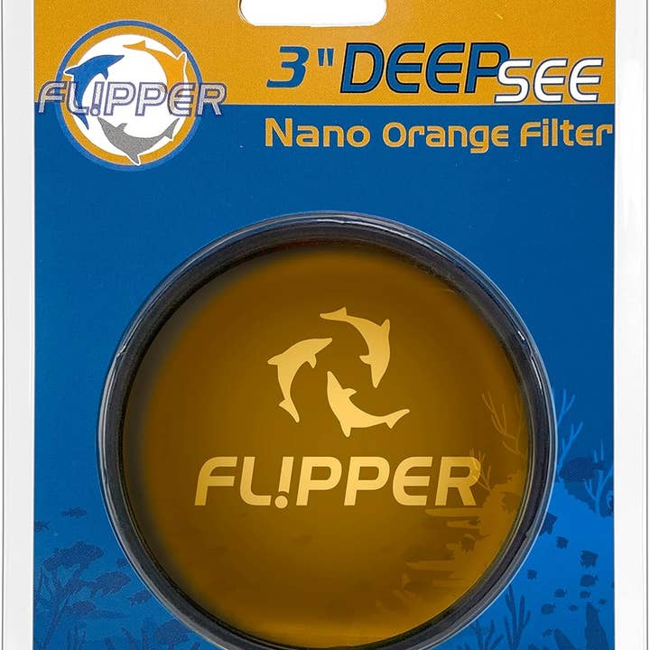 Flipper Aquarium Products - Wholesale Pet Toy - Cat/Dog - Flipper DeepSee Magnetically Mounted Magnified Aquarium Viewer Nano 3" (76mm) Orange Filter Lens6