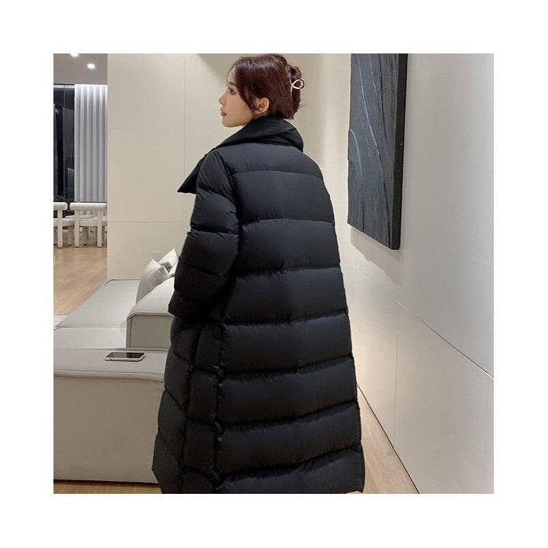 OceanusSwim – wholesale Puffer jacket – Women’s – Thick Loose-Fit Mid-Length Down Cotton Coat7