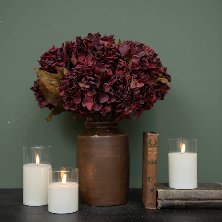 Ragon House - Vendita all'ingrosso Fiori finti - Ramo di ortensia bordeaux da 18"