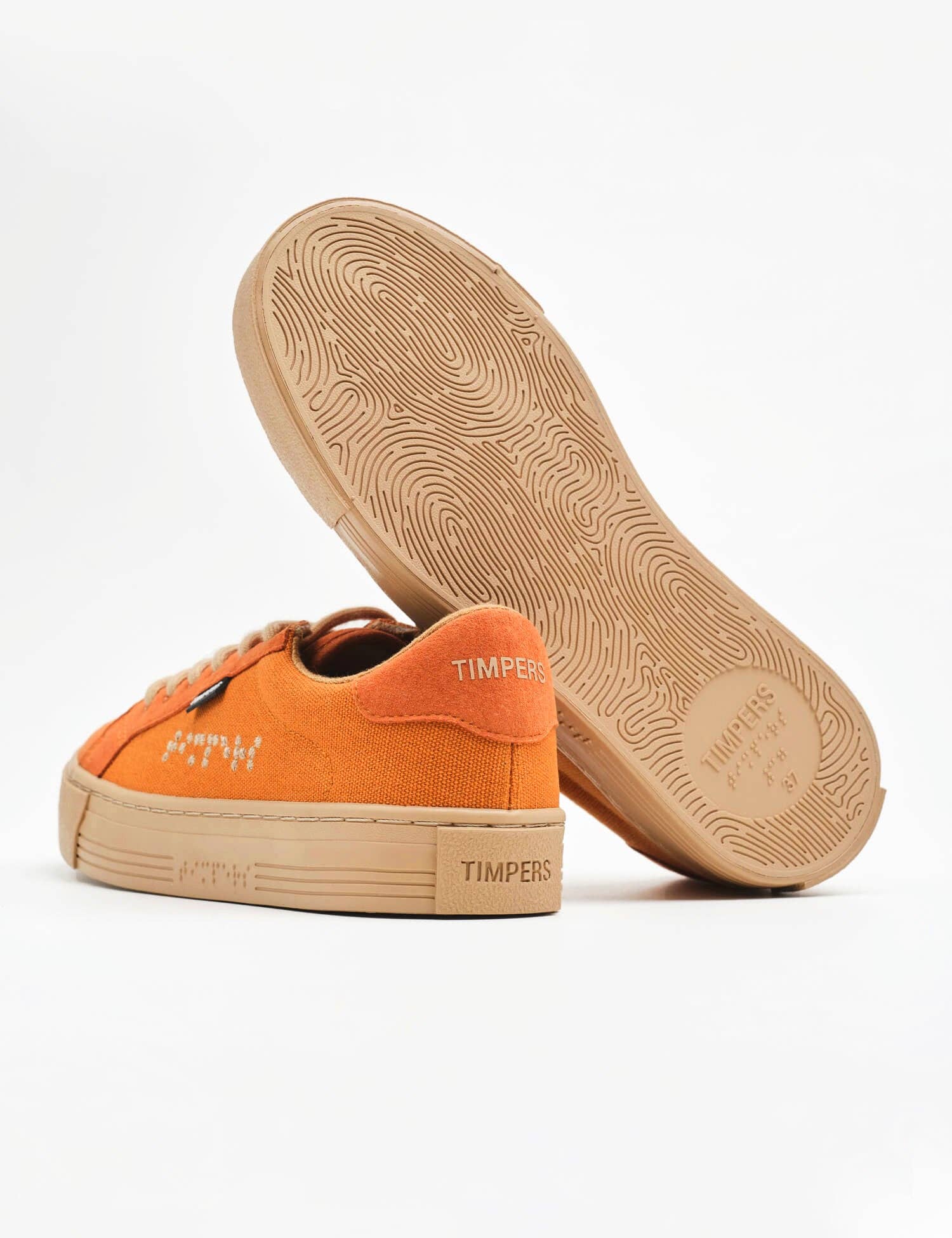 Timpers - Venta al por mayor Zapatillas deportivas - Unisex - Vegan Sneakers – Orange Cotton1