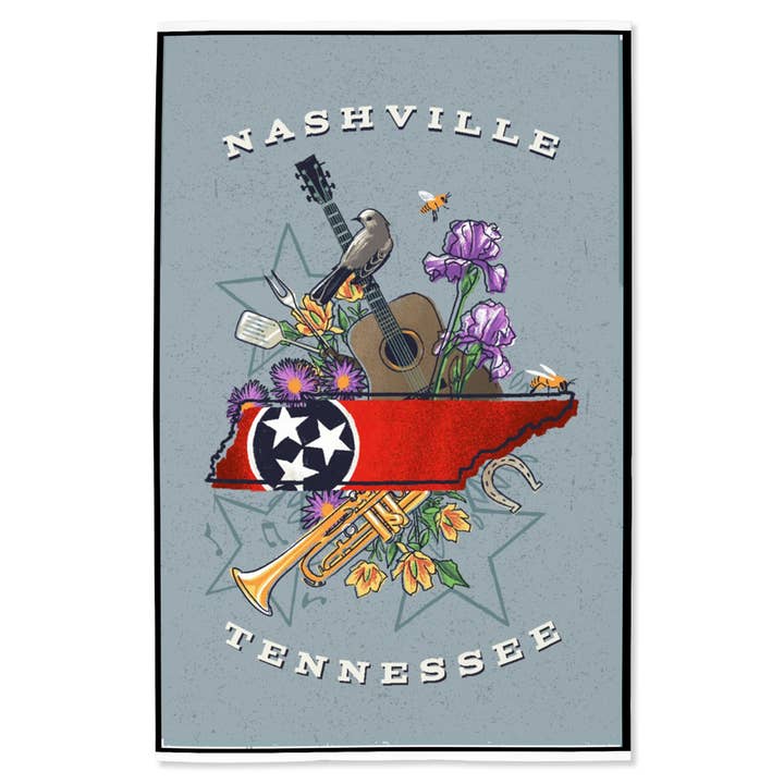 GICLEE PRINT Nashville, Tennessee, State Treasure Trove for wholesale by Lantern Press