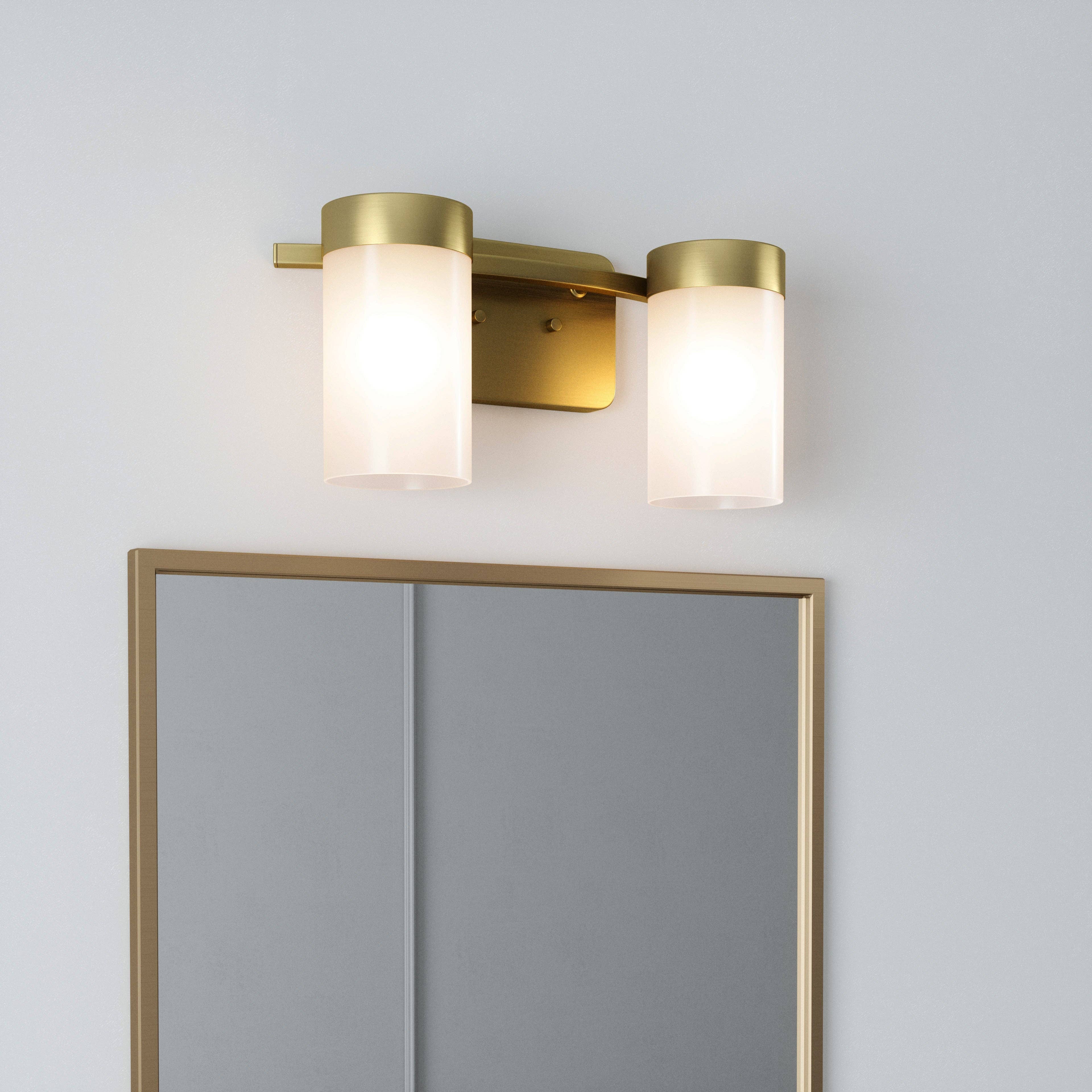 Brio Lighting - Wholesale Chandelier/Hanging Light - Sale - Revis Gold 2-Light Dimmable Vanity Bathroom Lighting0