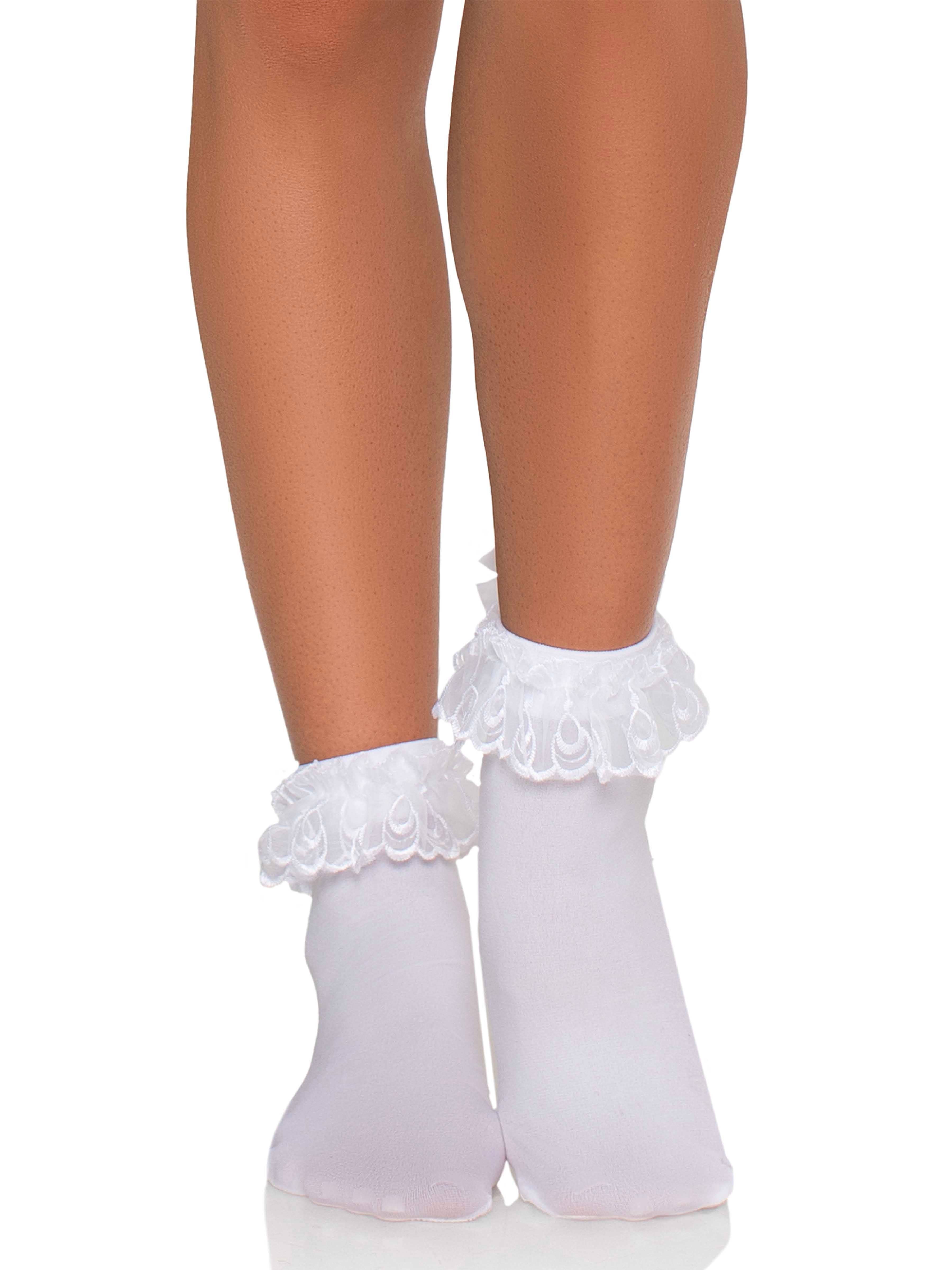 Leg Avenue - Wholesale Socks - Women's - Lola Ruffle Bow Ankle Socks4