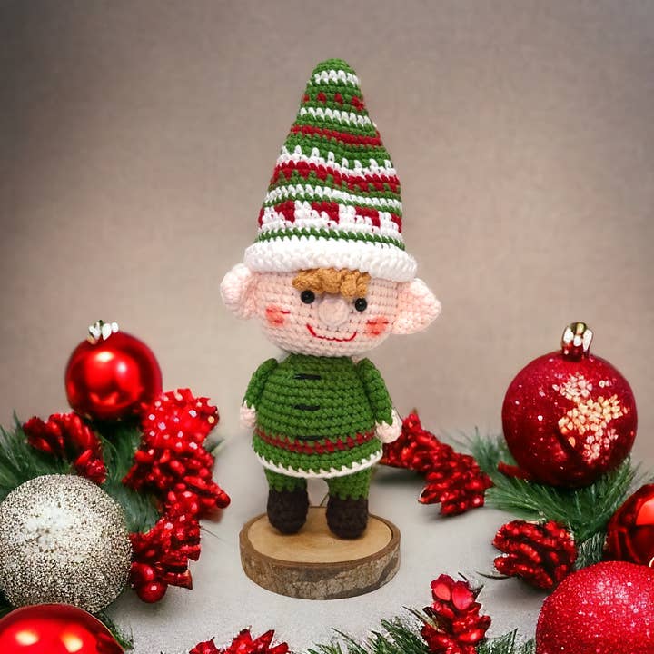 Handmade crocheted Christmas ornament, doll, Elf Gnome and other Purchase Wholesale elf dolls. Free Returns & Net 60 Terms on Faire trending on Faire.