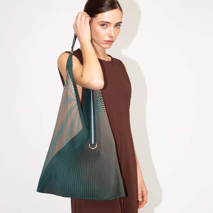 Multitudes – Bolsa de ombro – Mulher por atacado – MALA Y PLISSADA ISABELLA VERDE