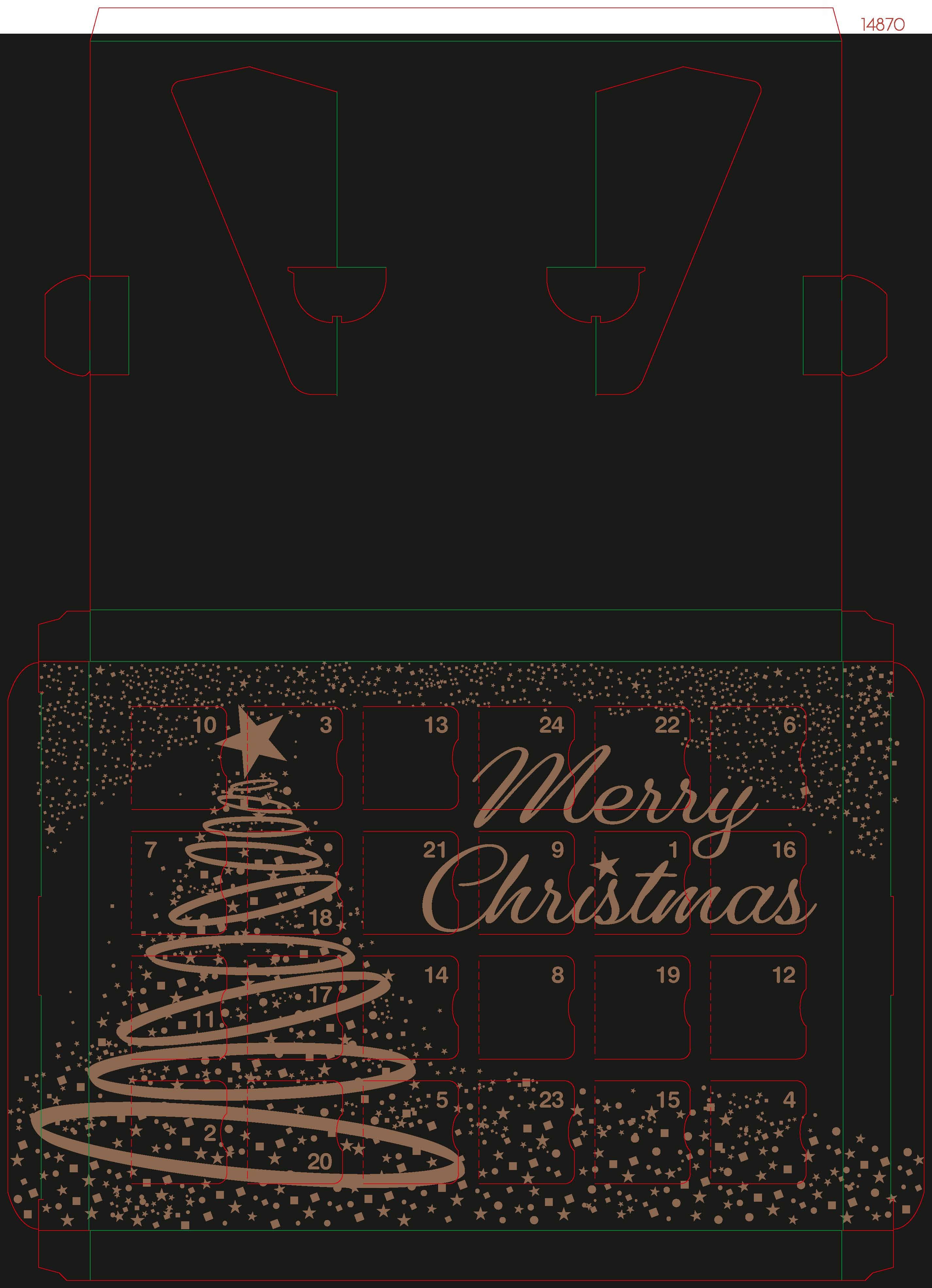 craftastik - Wholesale Wax Melt - 24 Cavity Christmas Tree ADVENT Wax Melt Clamshell - BLACK)4