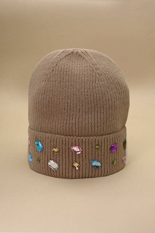 JOSSLYN by wall to wall - Venta al por mayor Gorro de lana - Mujer - GORRO ADORNADO CON PIEDRAS DE COLORES CON JOYAS | 40BN9062