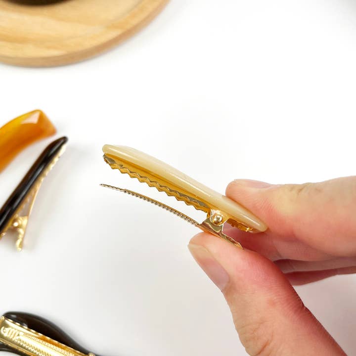 SoapElenGlen - Wholesale Hair clip – Women’s - Milk Sugar Duckbill Clip Acetate Hair Clips1