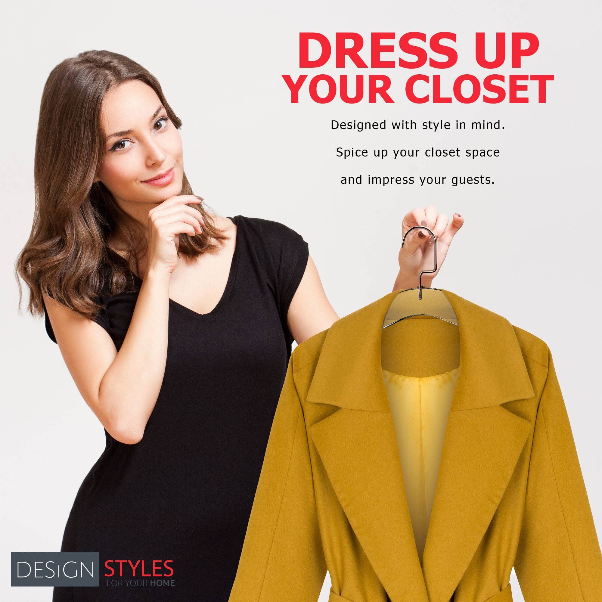 DesignStyles Home – wholesale Clothes hangers – Simply Brilliant Acrylic Hanger with Rose Gold Hook5