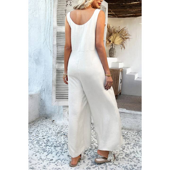 Supreme Fashion – wholesale Jumpsuit - Dam – Knuten axelbandsförsedd byxdress med vida ben