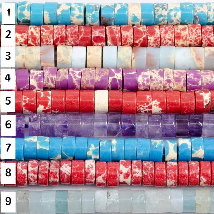 Perles intercalaires en pierre précieuse naturelle Rhondelle de 4,4 mm | WA-2685 ~ WA-2713 pour la vente par Aim Eternal