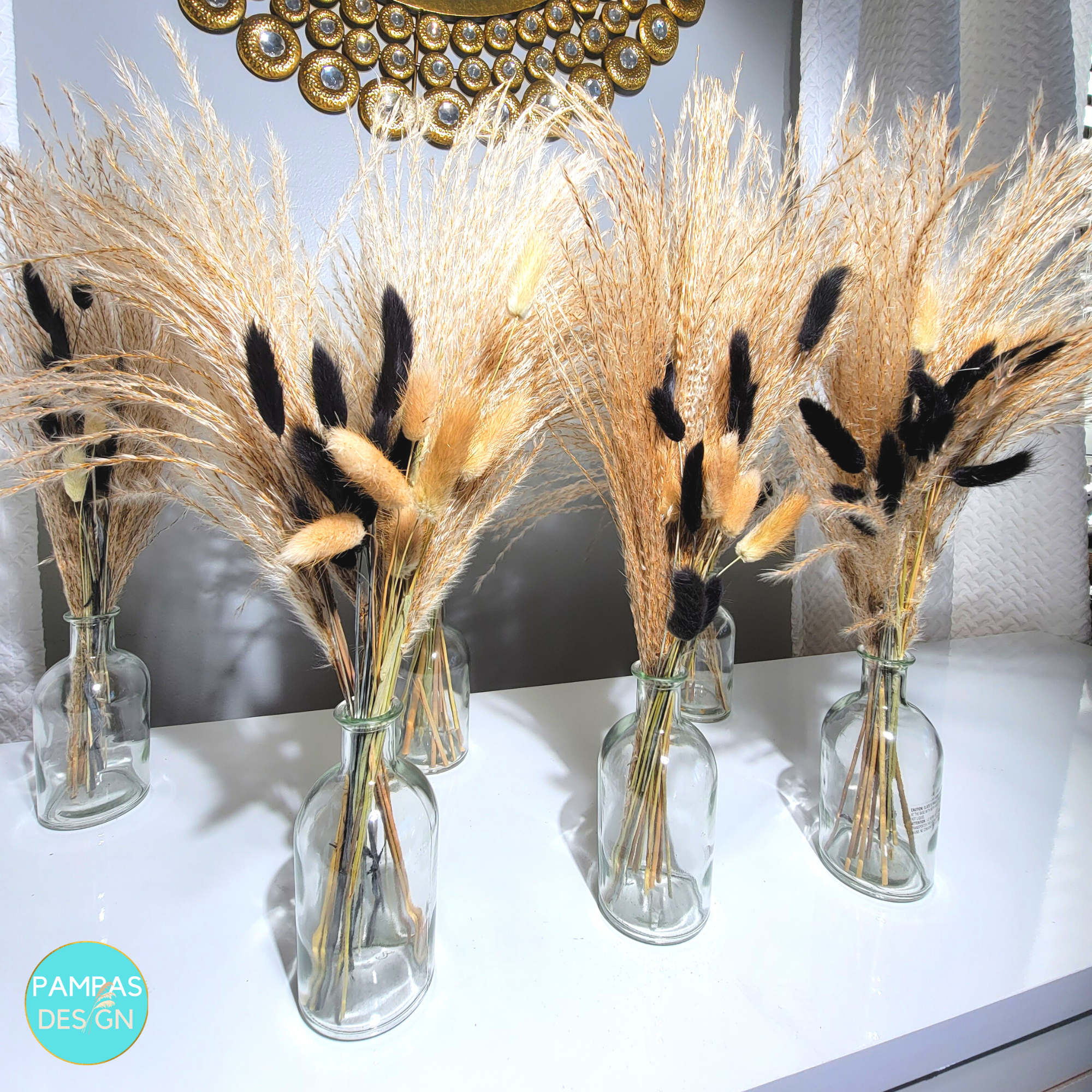 Pampas Design - Wholesale Dried/Pressed Flowers - Pampas Grass Centerpieces including Vase15