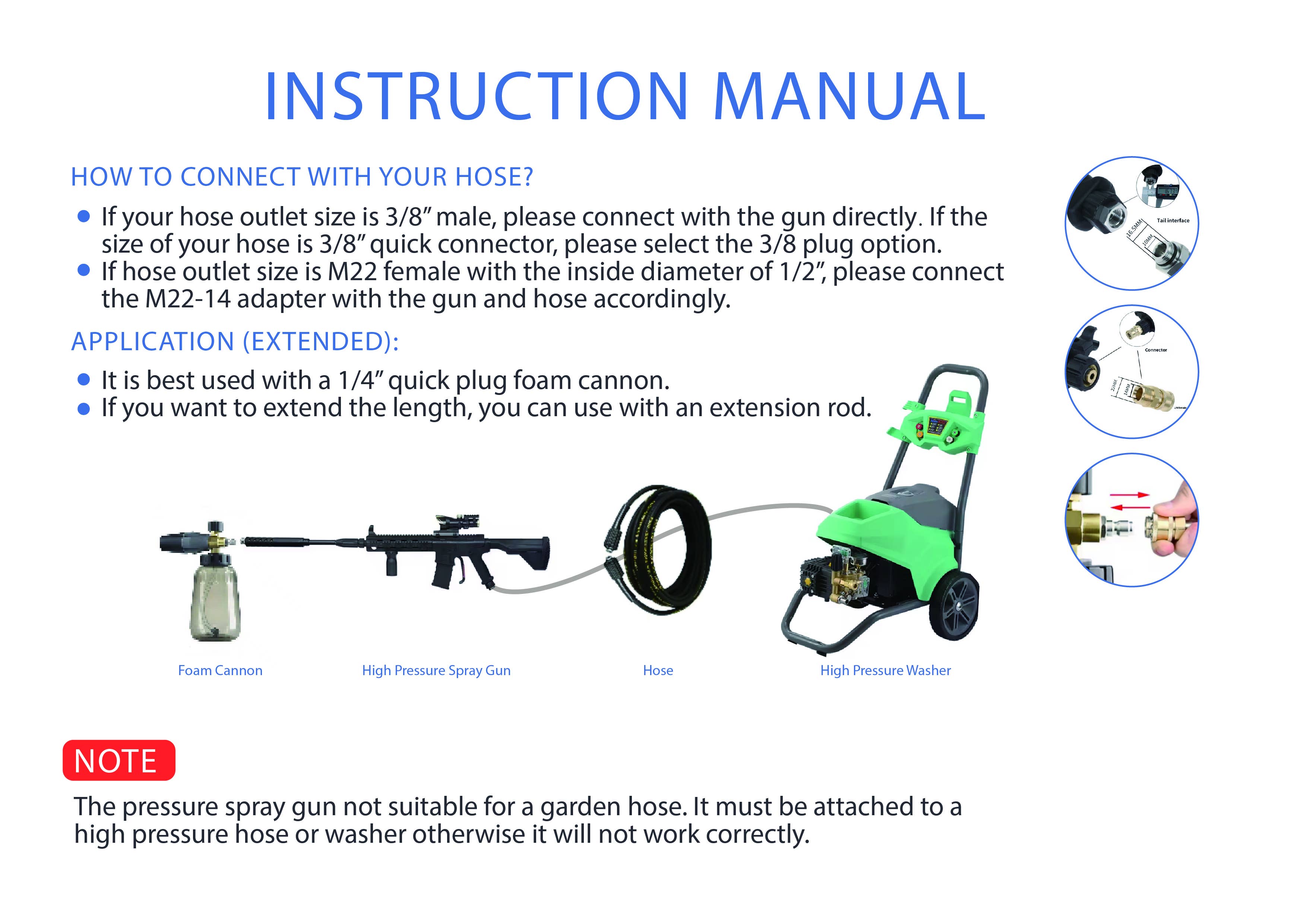The Wine Savant /  Khen Glassware - Wholesale Spray Bottle - AR Pressure Washer Gun Tool, Car Cleaning Unique Mechanism4