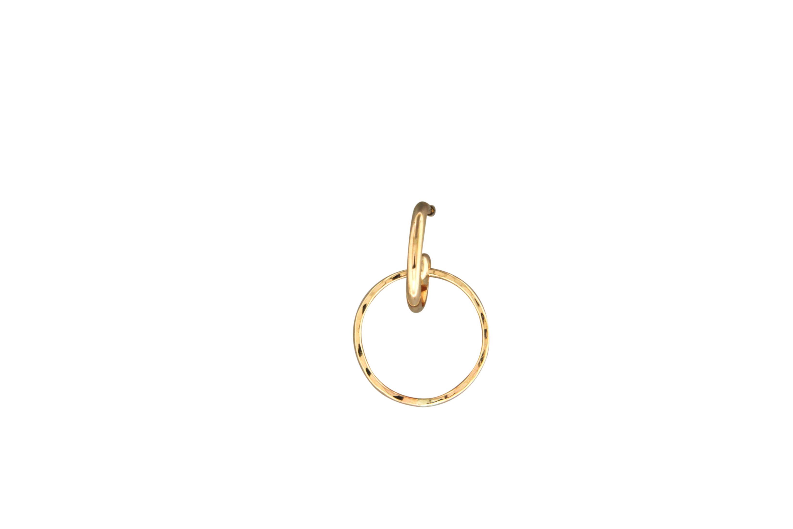 Mark Steel Jewelry - Wholesale Stud/Post Earrings - Dangling Circle Post Hoop Earring 1