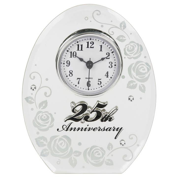 Mirror Anniversary Clock 25th for wholesale by Joe Davies