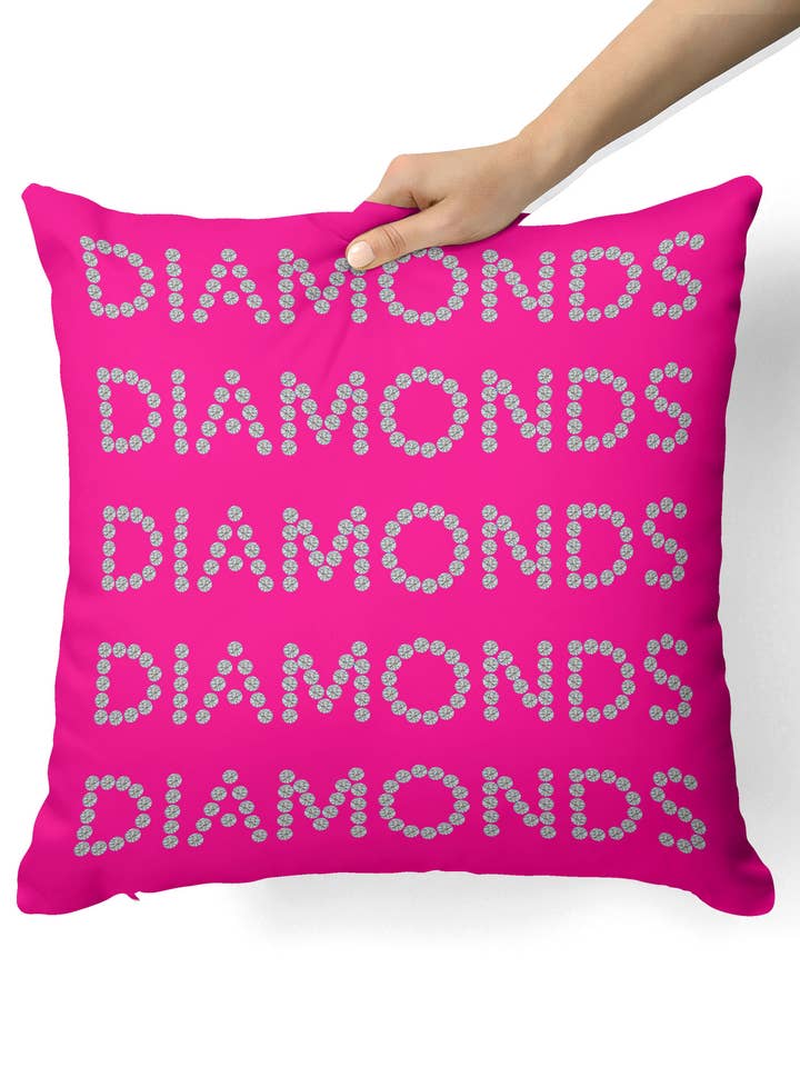 Almofada Diamantes sobre Rosa por atacado de Juler's Row