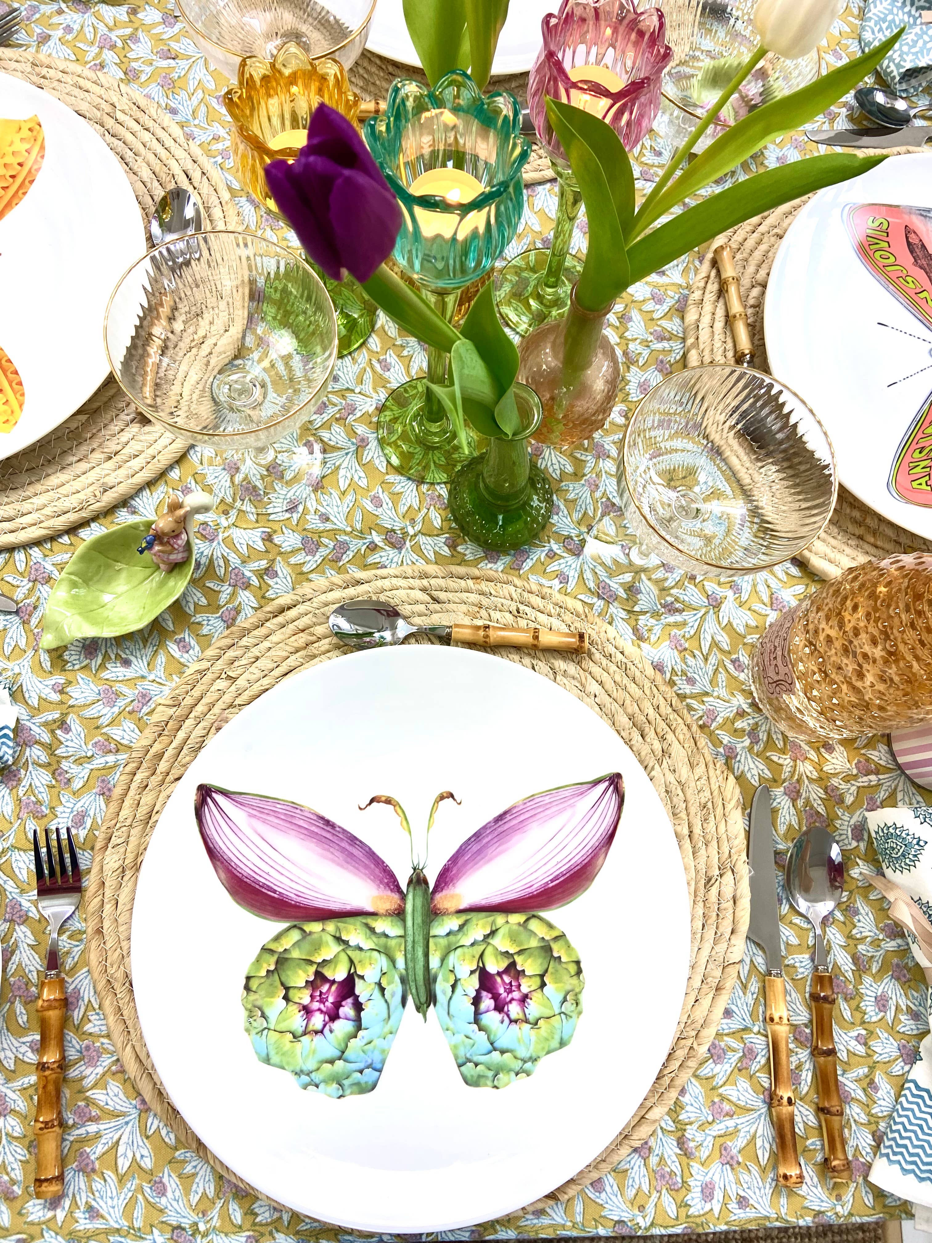 Bordy's - Vendita all'ingrosso Piatto - Set di 4 piatti maxi « La dolce vita di una farfalla »11