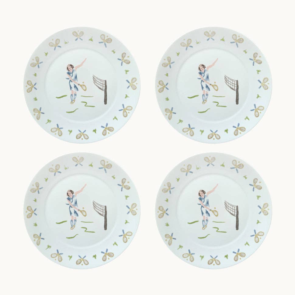 Duggan Society - Wholesale Dinner Plate - Tennis lady dinner plate (set of 4)1