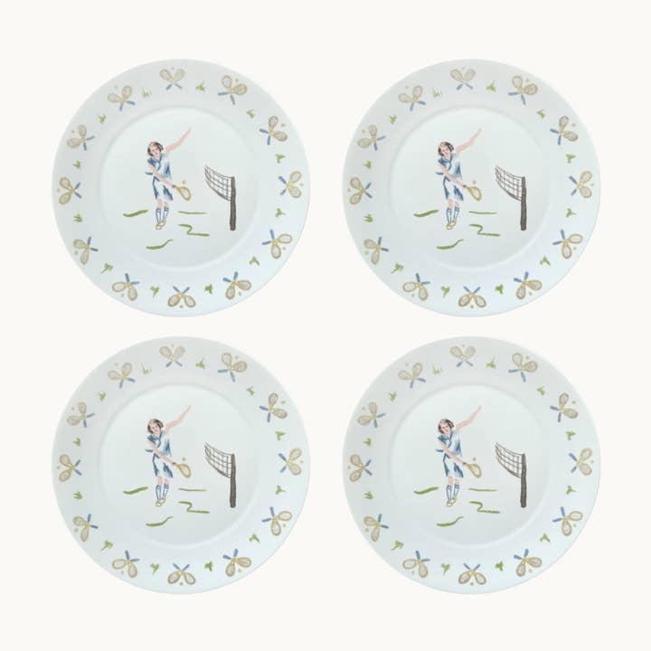 Duggan Society - Wholesale Dinner Plate - Tennis lady dinner plate (set of 4)1