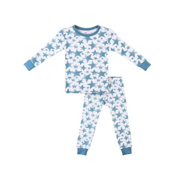 Dreamland Baby - Wholesale Sleepwear Set - Kids - Toddler/Kids Bamboo Pajamas - Blue Star
