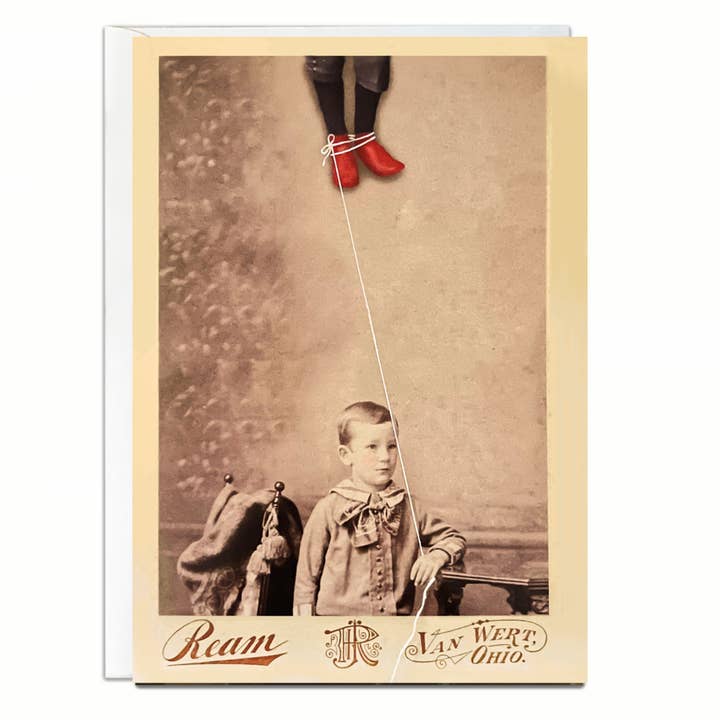 Carte de vœux photo modifiée avec ballon de pied pour la vente par Ain't That a Kick in the Head