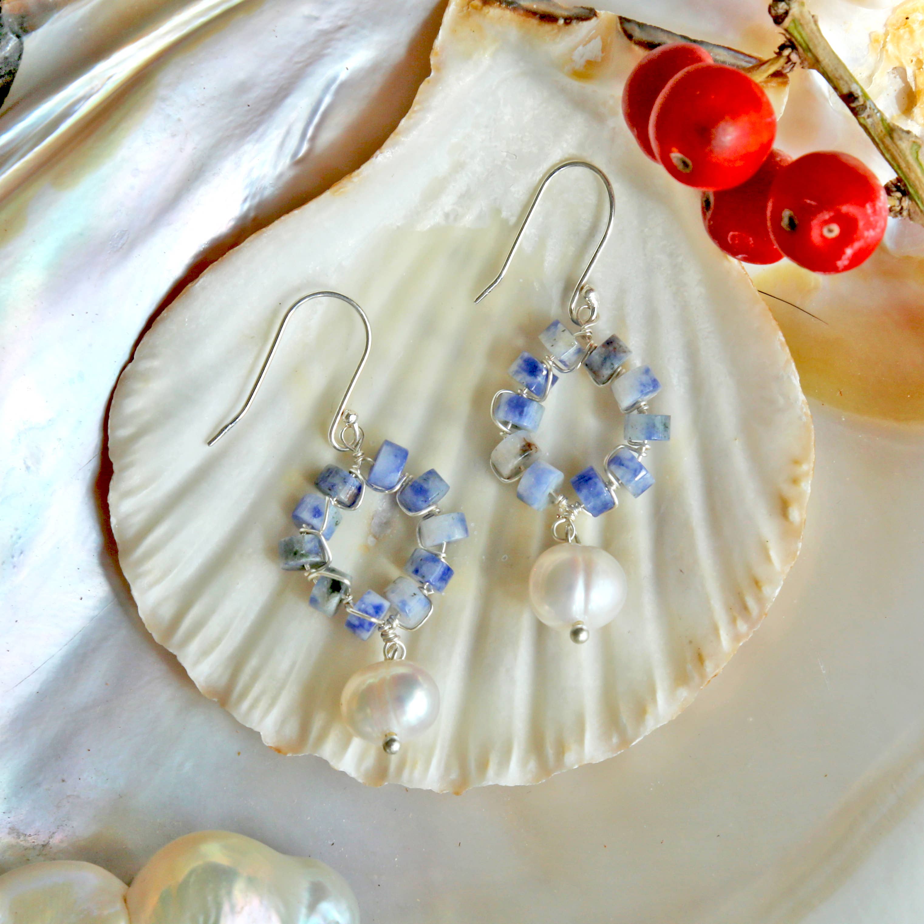 IST Jewelry - Vendita all'ingrosso Orecchini pendenti - Orecchino a cerchio con perline Heishi7