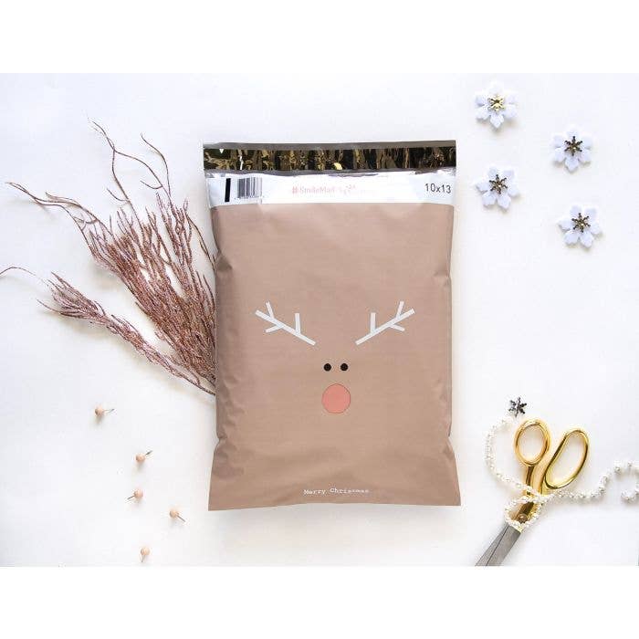 Eleven Fashion - Wholesale Envelopes - Rudolph Christmas Designer Poly Mailers 10x131