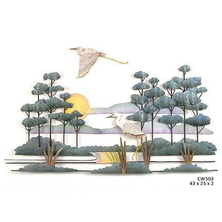 Savannah Scene Heron and Flying Heron for wholesale by T.I. Design