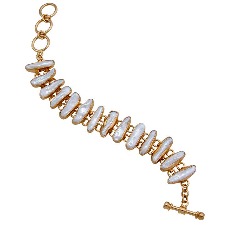 Alchemia Biwa Pearl armband voor wholesale door Charles Albert Inc