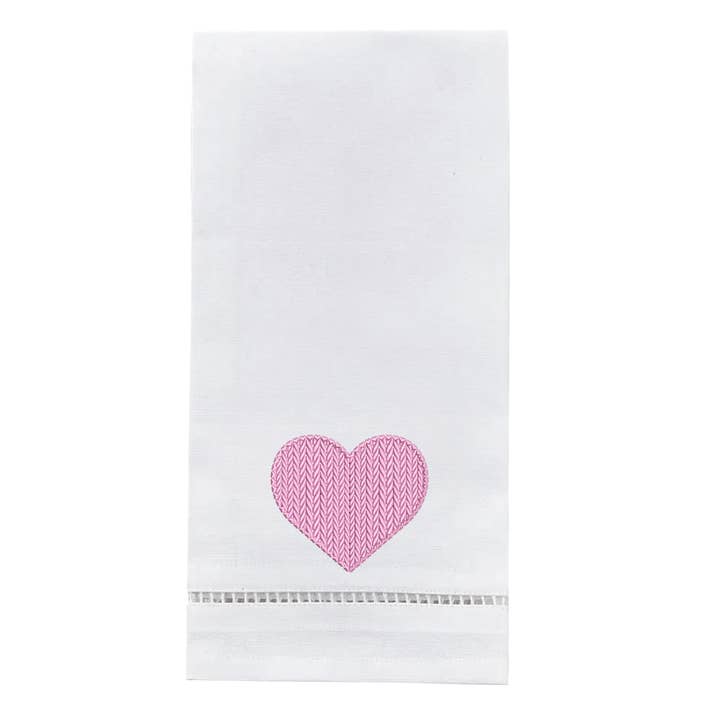 Gebreide Hart Theedoek voor wholesale door Blythe Embroidery Co.