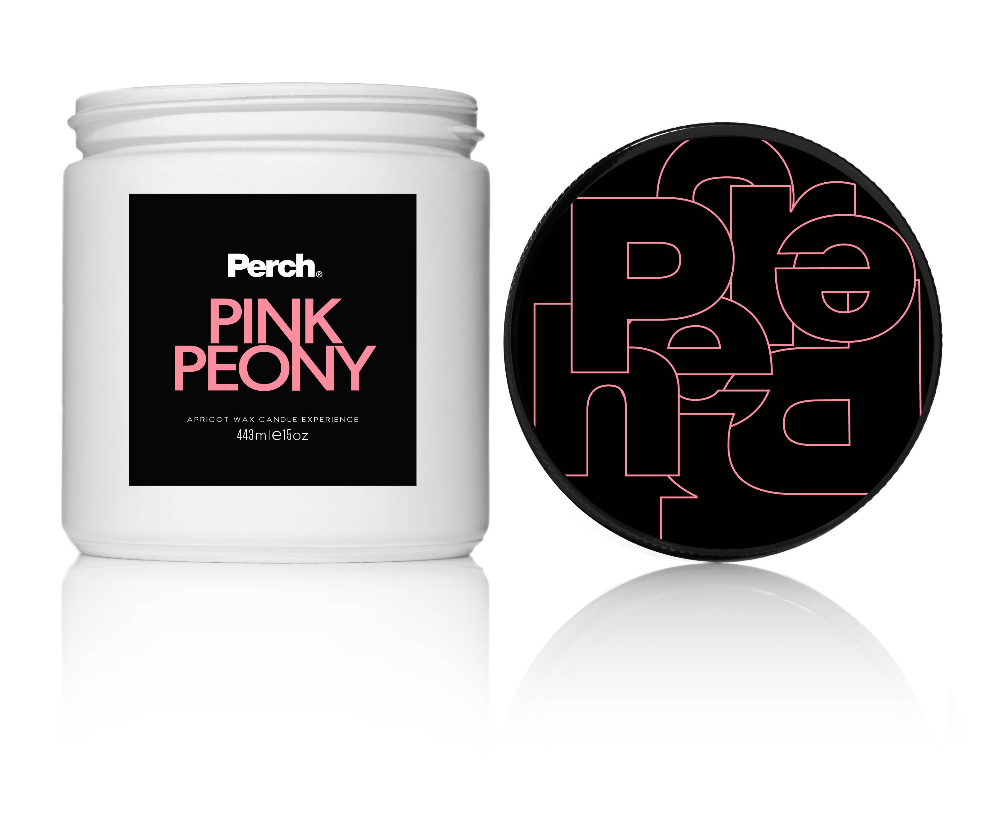 Perch® CandleHouse - Wholesale Jar/Filled Candle - Pink Peony Apricot Wax Candle1